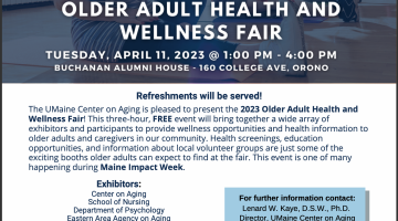 Flyer announcing health fair